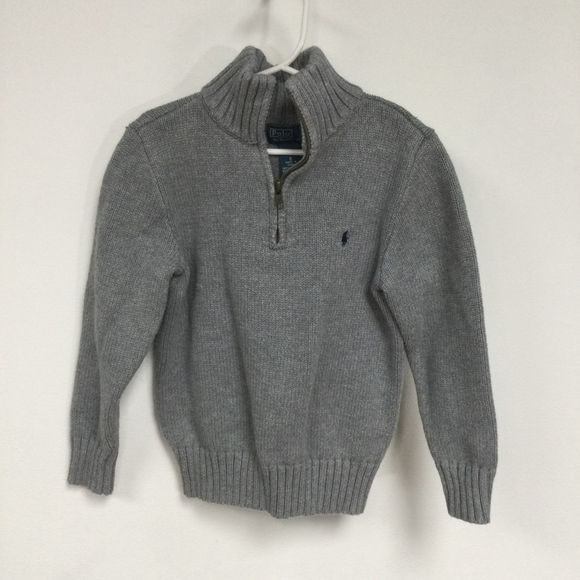 Boys Polo by Ralph Lauren Sweater ligh Gray Size 6 - Picture 1 of 11